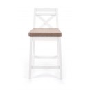 Стул барный HALMAR BORYS LOW белый/ INARI 23